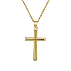 Gold Cross Pendant (925 Sterling Silver) - Lencia & Morgan