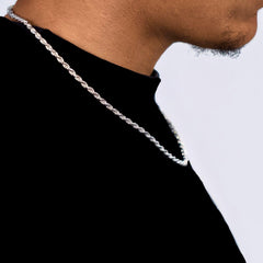 3mm Rope Chain (Sterling Silver) - Lencia & Morgan