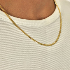 3mm yellow gold Curb Chain - Lencia & Morgan