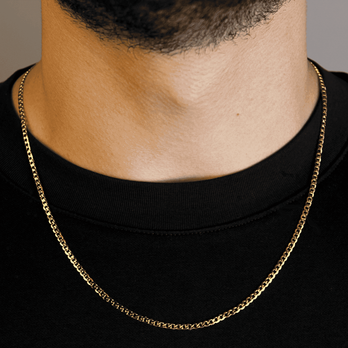 3mm yellow gold Curb Chain - Lencia & Morgan