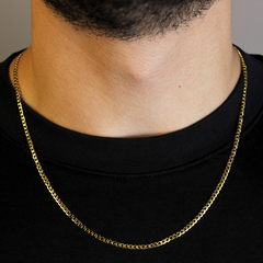 3mm yellow gold Curb Chain