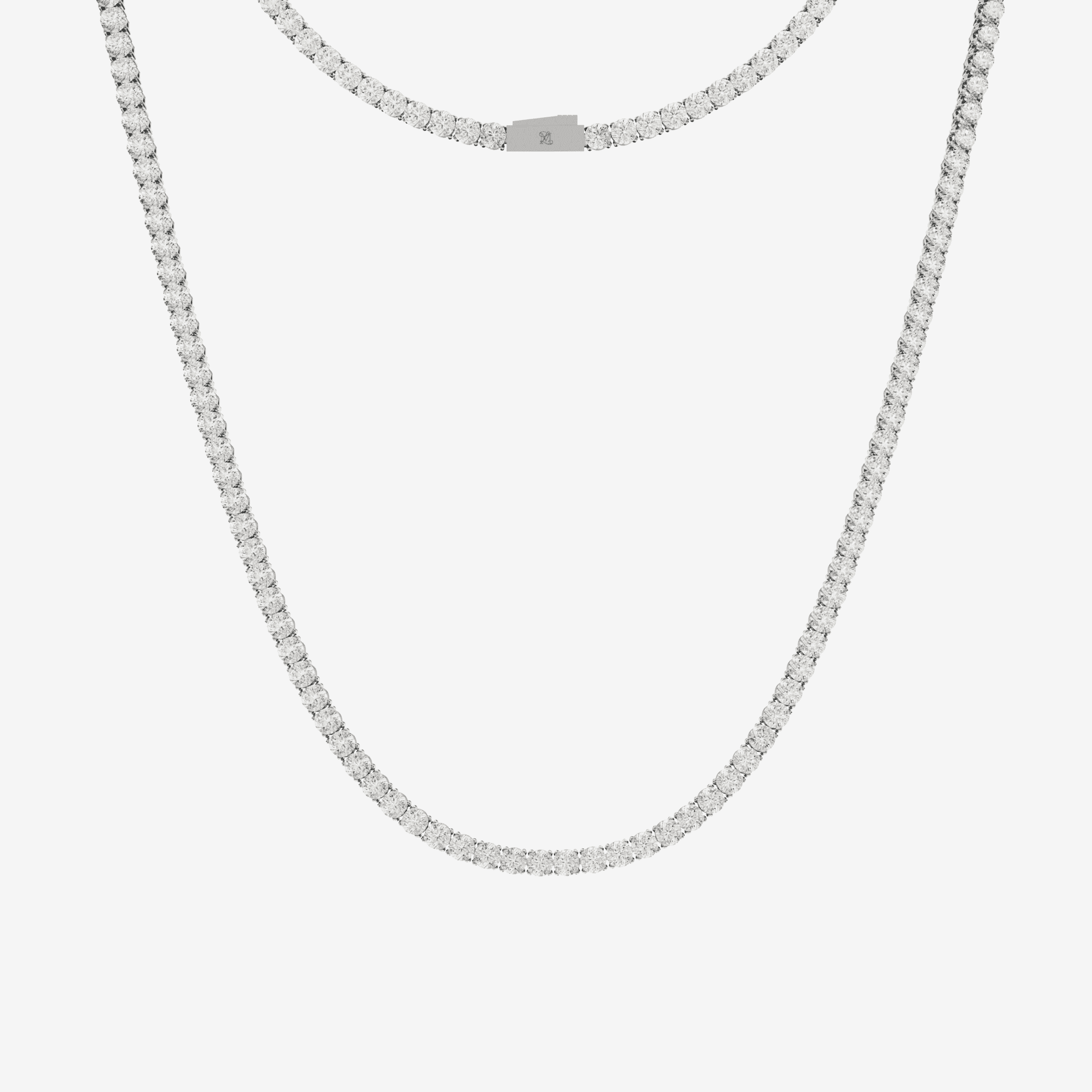 3mm Moissanite Tennis Necklace (Round-cut) - Lencia & Morgan