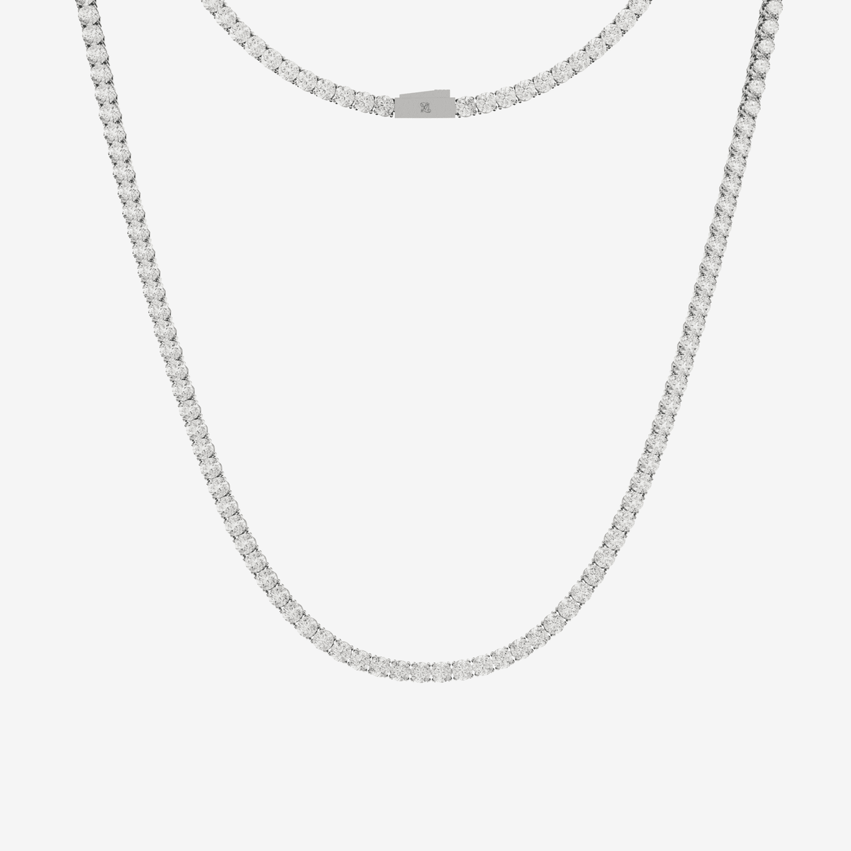 3mm Moissanite Tennis Necklace (Round-cut) - Lencia & Morgan