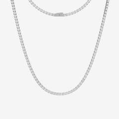 3mm Moissanite Tennis Necklace (Round-cut) - Lencia & Morgan