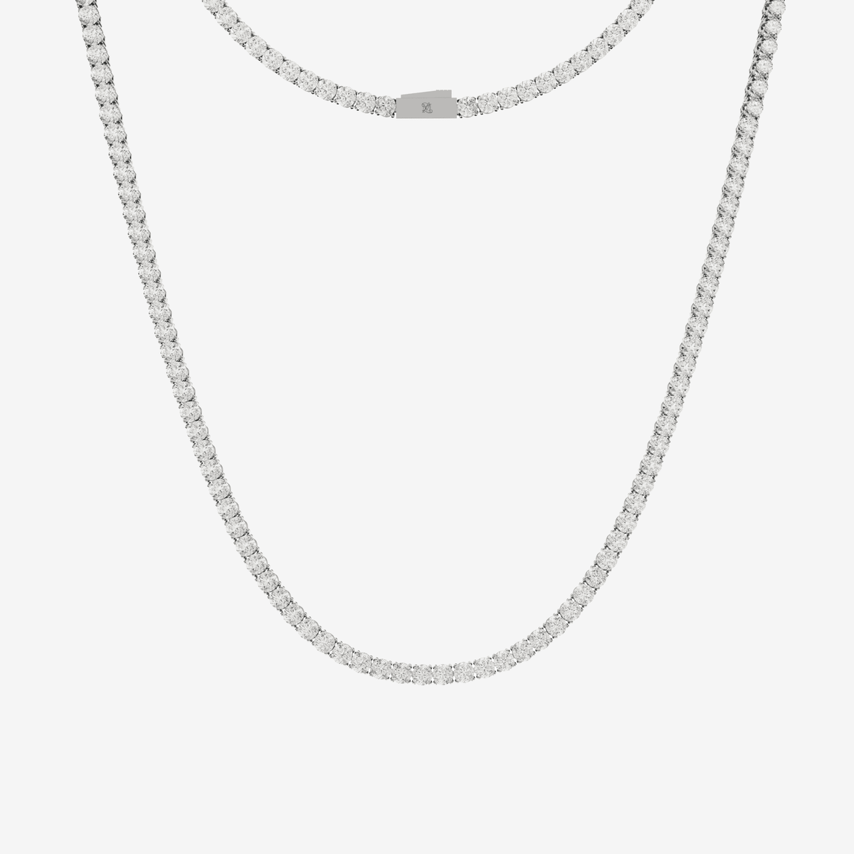 3mm Moissanite Tennis Necklace (Round-cut)