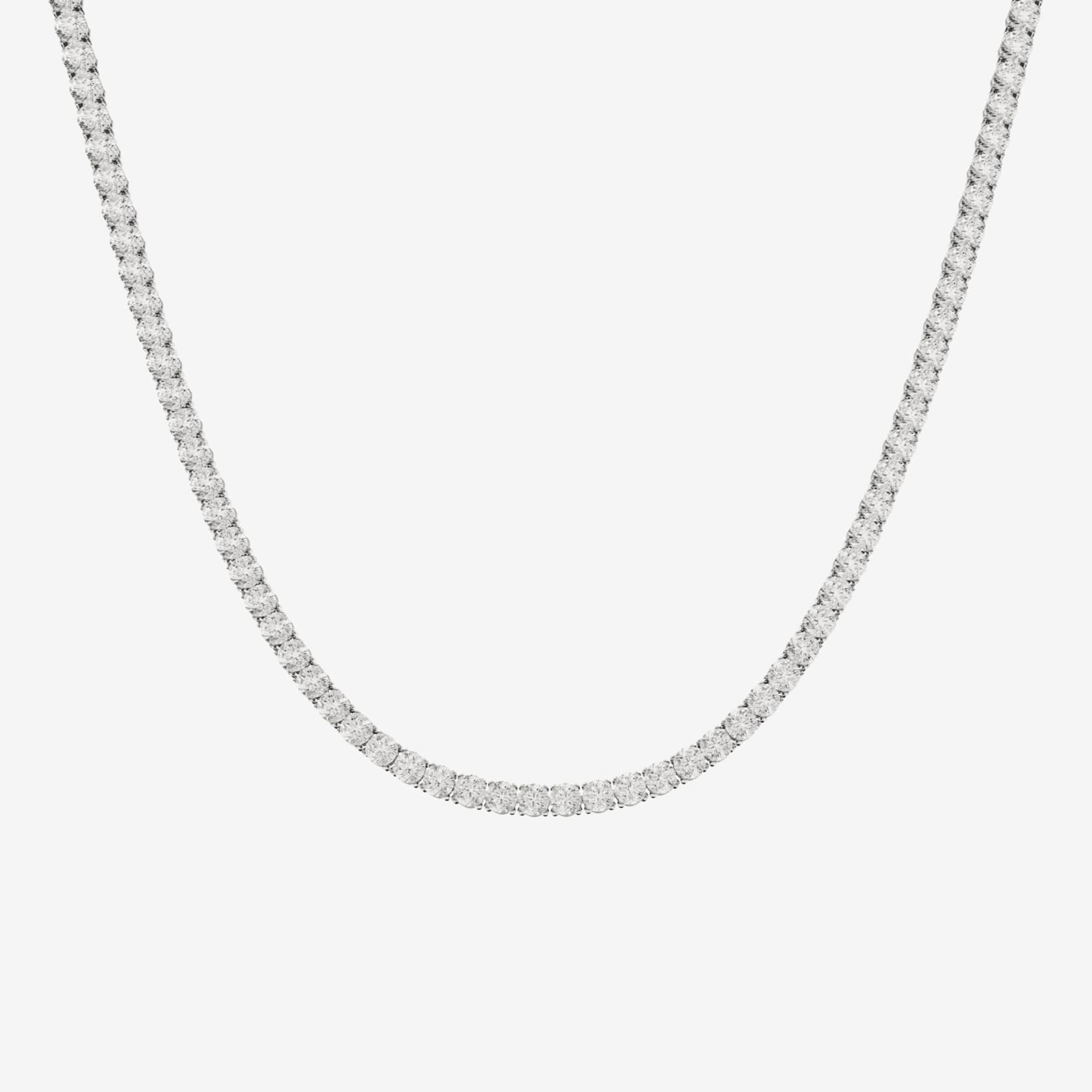 3mm Moissanite Tennis Necklace (Round-cut) - Lencia & Morgan