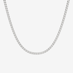 3mm Moissanite Tennis Necklace (Round-cut) - Lencia & Morgan