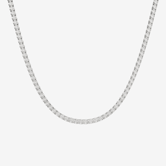 3mm Moissanite Tennis Necklace (Round-cut)