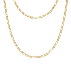 5mm Italian Figaro Chain (Yellow Gold) - Lencia & Morgan