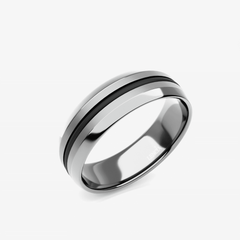 This a product front shot image of our silver suave designer ring