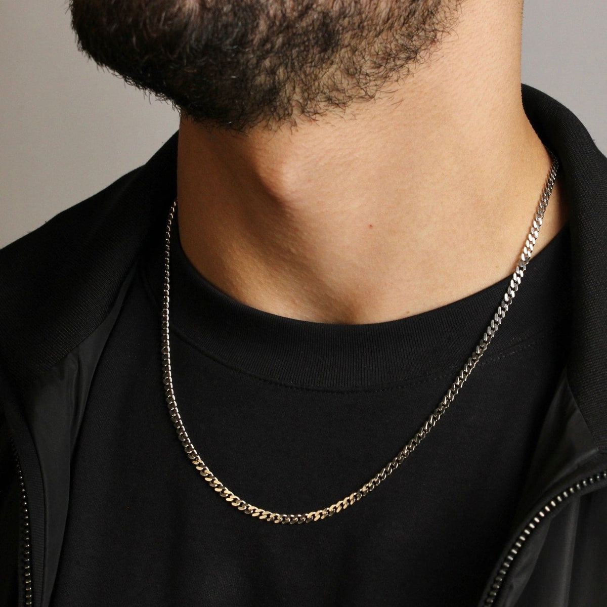 3mm Cuban Link Chain (Sterling Silver)