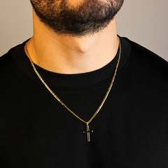 Gold Outlined Cross Pendant