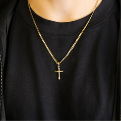 Yellow Gold Cross Pendant Pointed ends - Lencia & Morgan