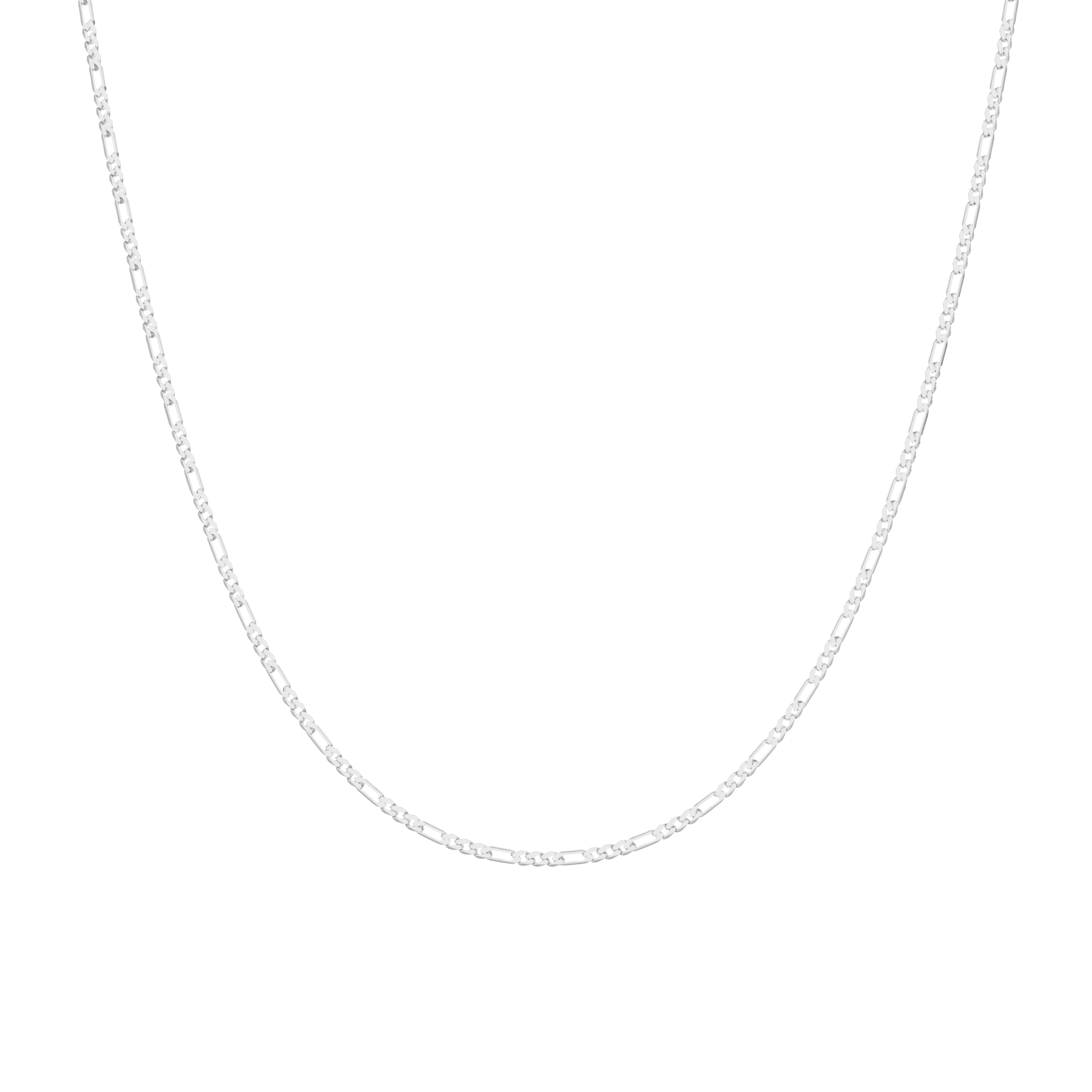 3-3.5mm Sterling Silver Figaro Chain